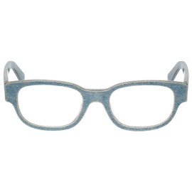 Calabria EB Bossy Square Reading Glasses +7.00 Blue Jean Men Women