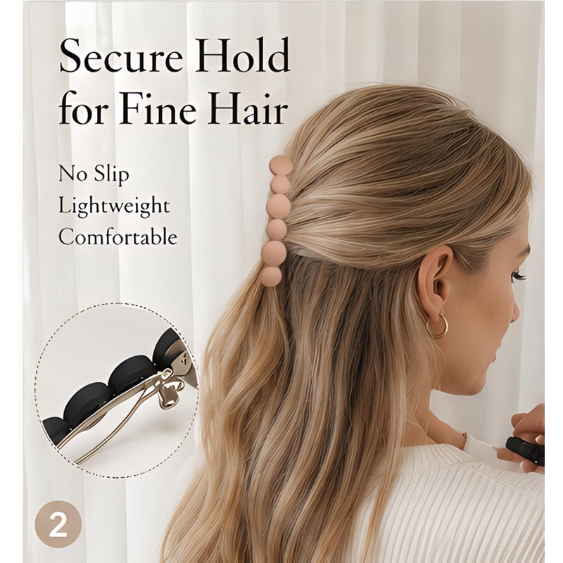 French Hair Barrettes for Fine & Medium Hair – Matte