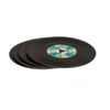 makio Coaster Set of 4 Round Wooden Coasters in Black