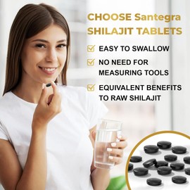 30,000 MG Shilajit Tablets, 100% Shilajit Pure Tablets 60 Counts - Shilajit Himalayan Organic Rich in Fulvic Acid & 85+ Trace Minerals, Shilajit Resin Supplement for Energy & Immune System