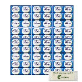 Kao White Gift Soap K-W10 Bulk Purchase 6 Piece Set, 3.0 oz (85 g), 10 Pieces + Kunutonn Original Logo e-Bonus