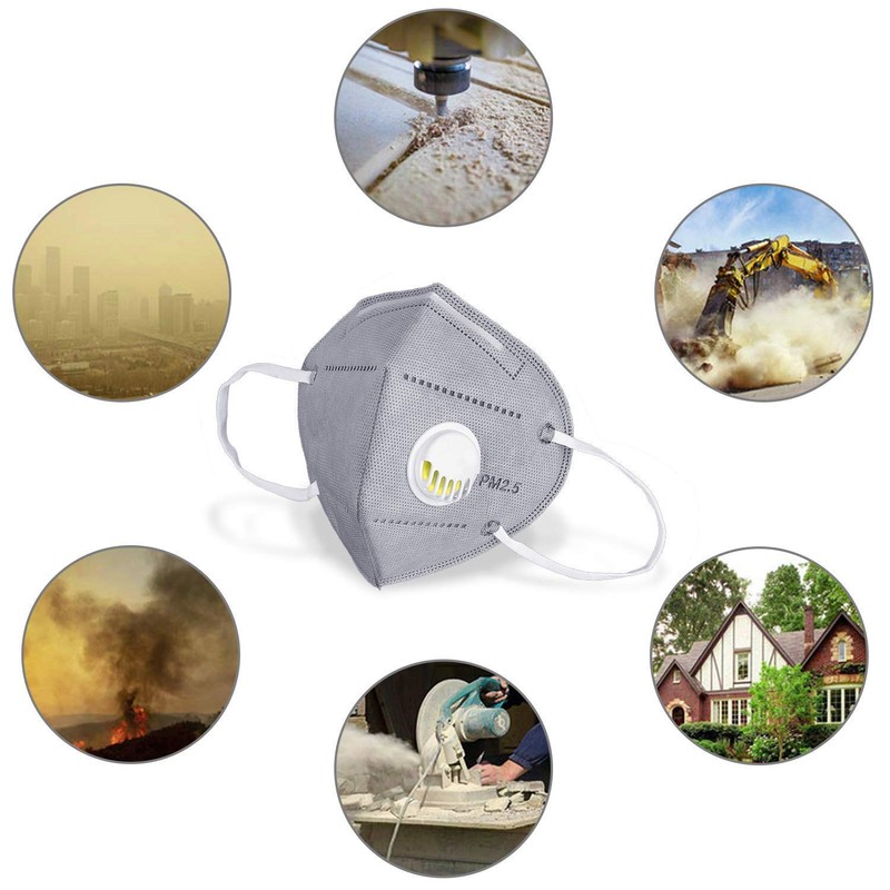 VIPITH Disposable Dust Mask with Filter and Activated Carbon, Adjustable
