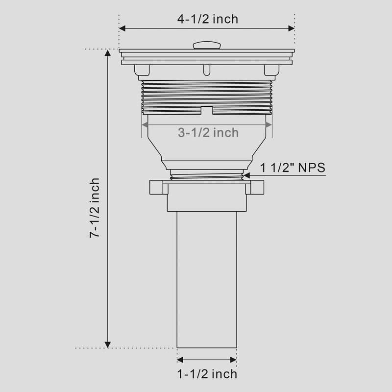 ROVOGO 3-1/2 inch Kitchen Sink Drain Assembly with Removable Deep