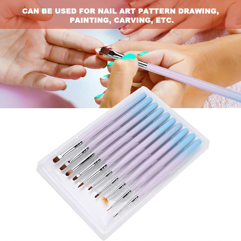 10pcs Nail Art Brush DIY Exquisite Pattern Nail Painting Drawing