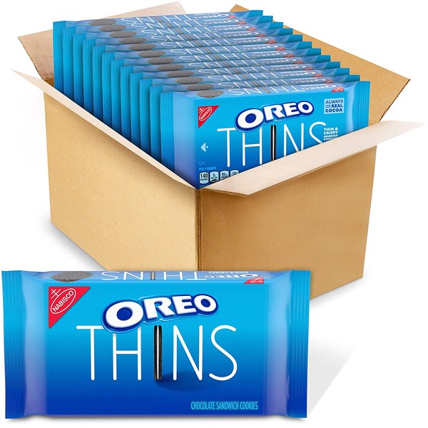 OREO Thins Chocolate Sandwich Cookies, 12 - 10.1 oz Packs