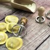 Eppicotispai Aluminum Round Ravioli Stamp with Beechwood Handle, 3-Inch