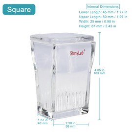 stonylab TLC Development Tank, Borosilicate Glass, TLC Display Chamber, Small Dyeing Tank for Thin Layer Chromatography