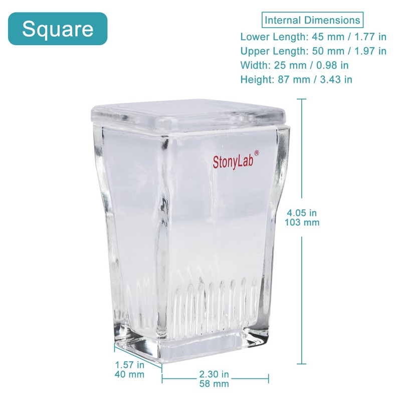 stonylab TLC Development Tank, Borosilicate Glass, TLC Display Chamber, Small