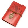 Vintage Dark Red PU Leather Cover Loose Leaf Blank Notebook