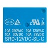 Weasch 2Pcs PCB Power Relay SRD-12VDC-SL-C, DC 12V Coil, 10A