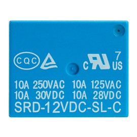 Weasch 2Pcs PCB Power Relay SRD-12VDC-SL-C, DC 12V Coil, 10A 250VAC, SPDT, 5 Pin, for Household Appliance Boards (2)