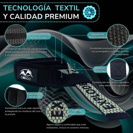 CIMADO® Schwarze Riemen für das Muskeltraining mit Silikongriff | Powerlifting-Gurte für Damen und Herren