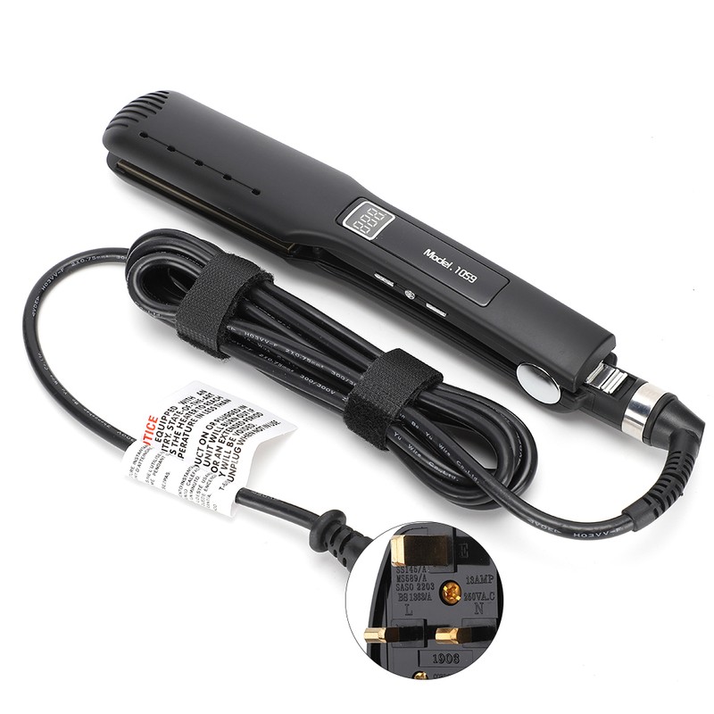 Electric Hair Straighter Silicone Strip Straightening Curling Hair Styling Flat