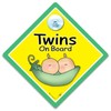 'Twins On Board Twins On Board Sign, Peapod, Twins On