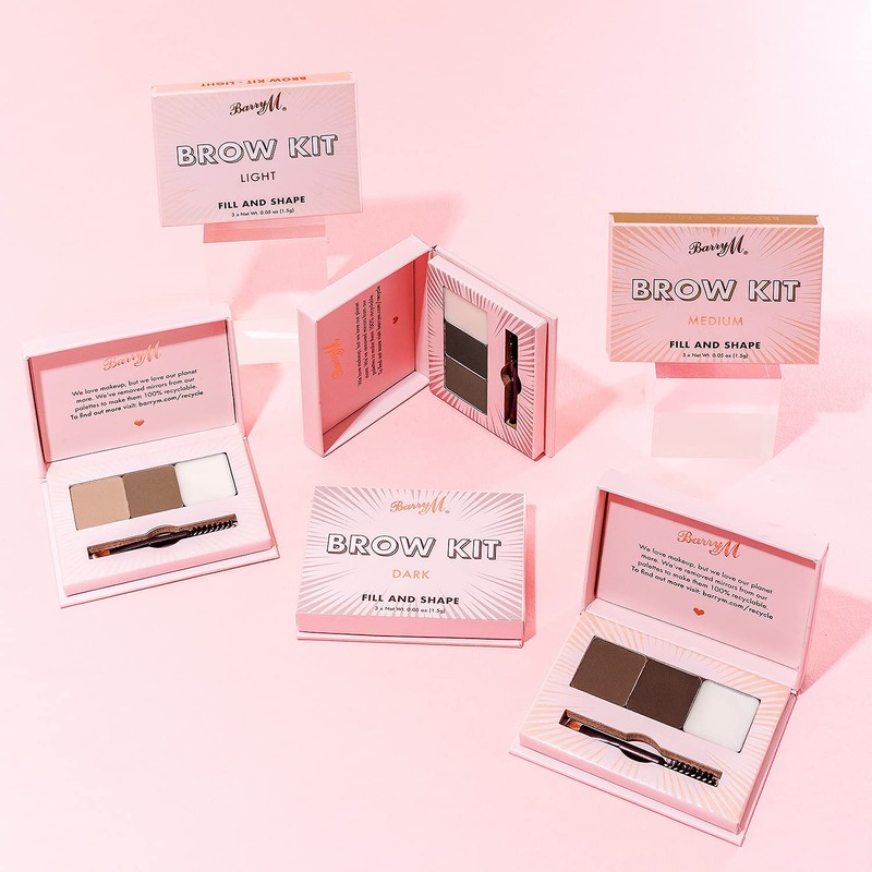 Barry M Cosmetics Fill And Shape Brow Kit Palette, With