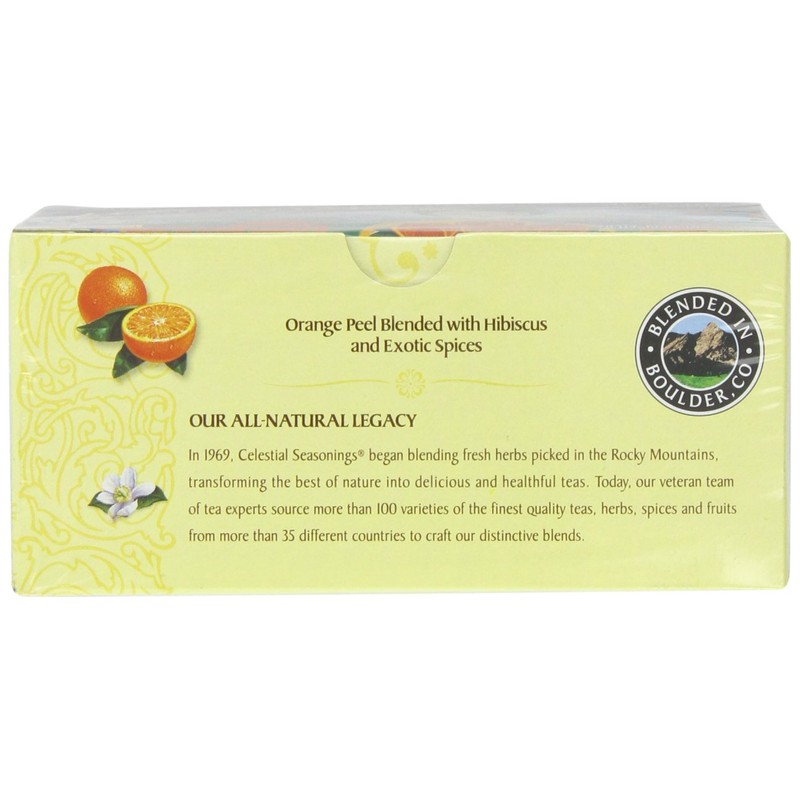 Celestial Seasonings Manderin Orange Spice 20 Teabags (Pack of 6,