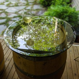 17" Inch Round Glass Table Top 3/8" Thick Tempered Beveled Edge by Fab Glass and Mirror