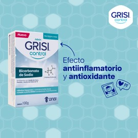 GRISI Farma - Jabón Grisi Control Bicarbonato de Sodio 100 g - Limpiador Facial Piel Grasa y Mixta, Limpieza Suave, Elimina Impurezas, Jabón facial para piel mixta y grasa, Hipoalergénico