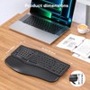 MOKURU Wireless Ergonomic Keyboard, Split Keyboard with Wrist Rest, Full