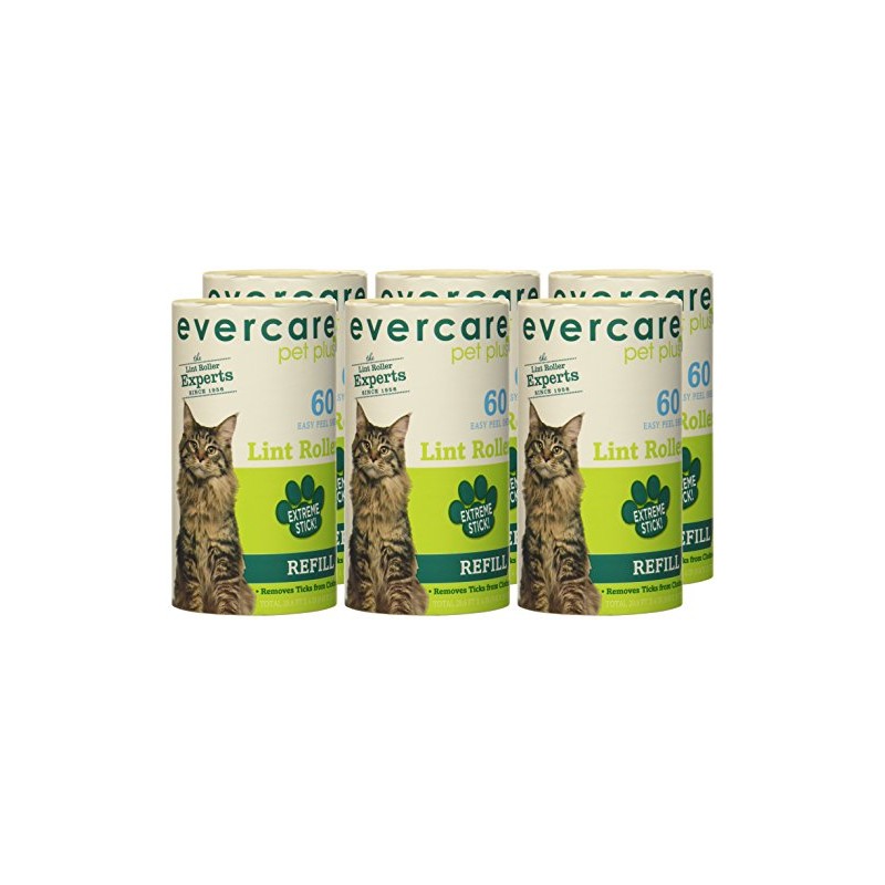 Evercare Pet Hair Lint Roller Refills 6PACK (30.1 ft x