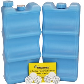 Hidden Alcohol Flask By Smuggle Mug | Ice Box Can Cooler Design | Disguised Container for Liquor | Concealed Bottle to Hide Booze | Cruise Containers for Travel (2 Pack)