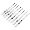 Nail brush 8-piece set KN-B3005, 1 set, white zebra / 네일브러쉬 8종 세트 KN-B3005, 1세트, 화이트 지브라