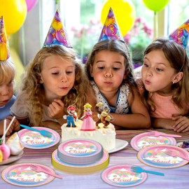 EUOYUFO 96PCS On Cloud 9 Plates and Napkins Party Supplies On Cloud 9 Birthday Decorations for Girls 9th Birthday Cloud 9 Themed Disposable Tableware Set Serve 24 Guests