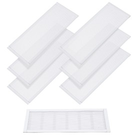 Floor Vent Covers Rectangle Air Vent Screen Cover Magnetic PVC Vent Mesh Floor Register Cover Plastic Vent Screen for Wall Ceiling Floor Catch Debris Hair Insect (White, 4 x 10 Inch)