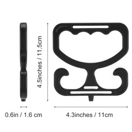 Sibba Grocery Bag Shopping Bag Holder 2 PCS Grocery Bags Carrier Each Handle Holds Up to 80lbs Heavy Duty Carry Handle Comfortable Grip to Carry Bags Buckets Shopper Accessories Black