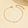 Nawflue Ankle Bracelets for Women 18K Gold Plated Dainty Waterproof