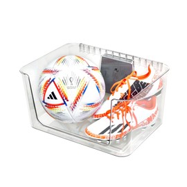 InterDesign iDesign Large Wallspace Open-Front Bin and Bracket - Wall-Mounted Storage Bin - Clear - Made in USA