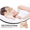 Healeved 2pcs Usb Heated Eye Mask Soft Cartoon Eye Pad