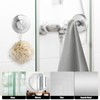 Hshenjhu Pack of 4 Suction Cup Hooks, Silver No Drilling