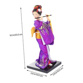IMIKEYA Traditional Kimono Geisha Doll 9 Inch Japanese Decor Perfect Home Ornament