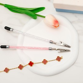 2 Pcs Bracelet Helper Tool Hook - Fastener Tool for Bracelet, Necklace, Jewelry, Watch - Easy to Put on Yourself, Portable, Made of Metal, Silver, Rose, Teal