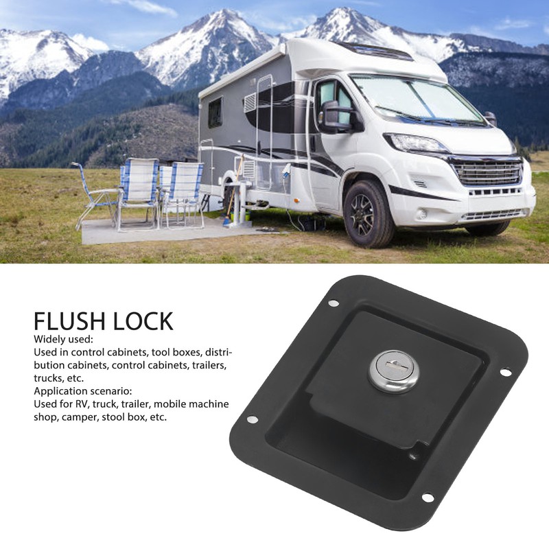 Travel Trailer Lock Heavy Duty Stainless Steel Versatile Flush Mount