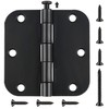 42 Pack Matte Black Door Hinges 3.5 x 3.5 Inch,