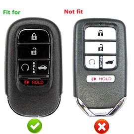 2Pcs Coolbestda Compatible with Honda 2022 2023 2024 2025 Civic Accord HR-V Pilot CR-V 5buttons Full-Covered Key Fob Cover Shell Keyless Entry Glove Holder Skin Case KR5TP-4 72147-T20-A11
