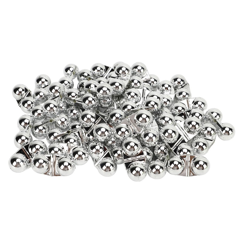 50PCS Fishing Double Rattle Metal Sea Fishing Attractor Bell Beads