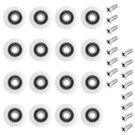 Leliafleury 16 Sets Shower Door Wheels 20mm Shower Door Rollers Shower Doors Pulley Rollers Runners for Shower Cabins Bathroom Glass Door