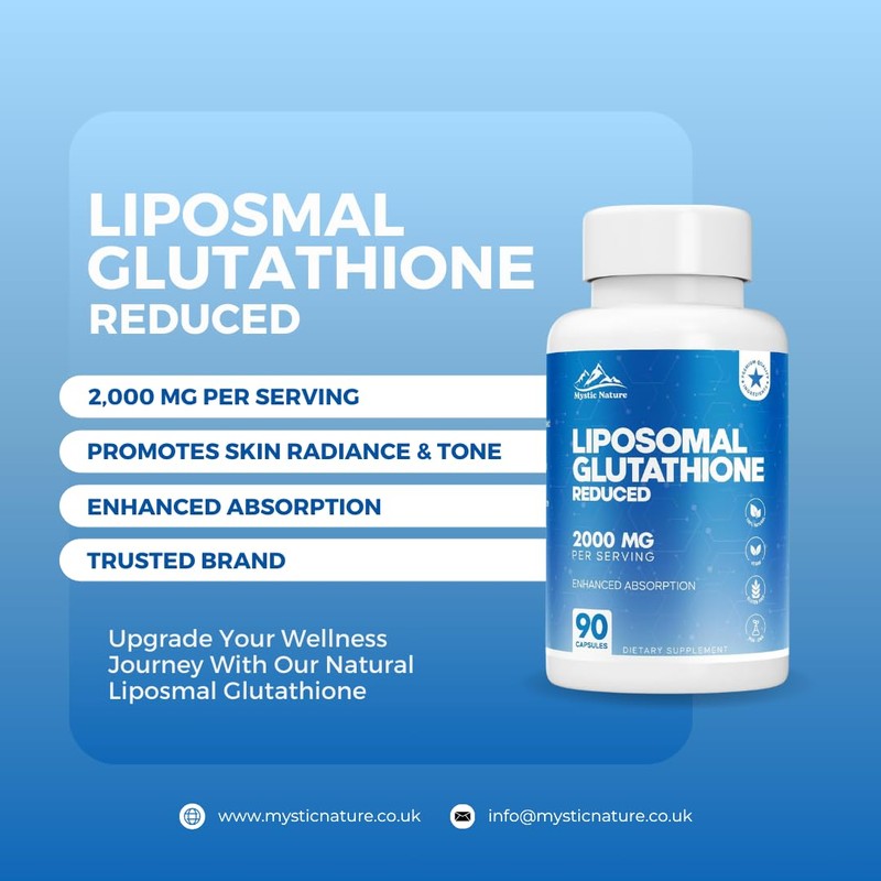 Liposomal Glutathione Reduced 90 Capsules | 2000 MG | Enhanced