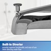 Plumb Pak PP825-35 Universal Bathtub Spout with Front Diverter, Brushed