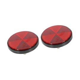 REPAIROCK Pair M6x1.0 Red Plastic Universal Screw Mount Reflective Warning Reflector for Motorcycle Bike Auto Replacement Parts