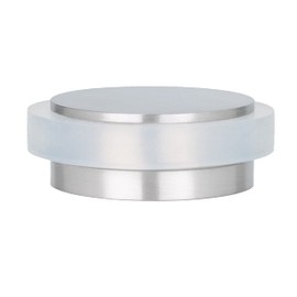 EVI | Mini Adhesive Doorstop | 1.1.2'''' X 0.47'' | Natural Silicone White Rubber | Stainless Steel | Simple Fixation | 100% Functional | Mod I-140x12