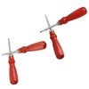 4pcs Leather Edger Professional Trimming Working Kit with Wooden Handle