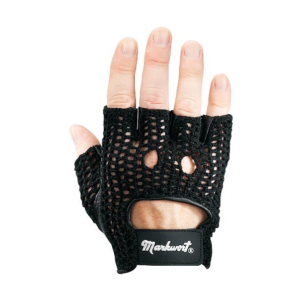 Markwort Knit Back Weight Lifting Gloves, Black, X-Large