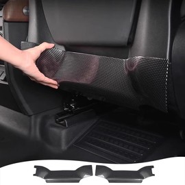 Seat back kick panel suitable for 2020-2025 2026 Land Rover Defender 90 110 130 second row seat back kick cover carbon fiber texture anti-kick panel interior decoration modification accessories