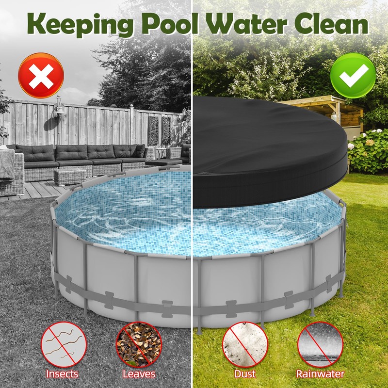 21FT Round Pool Cover Pool Covers for Above Ground Pools