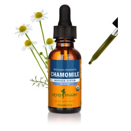 Herb Pharm Certified Organic Chamomile Liquid Extract for Calming Nervous System Support - 1 Ounce (DCHAM01)