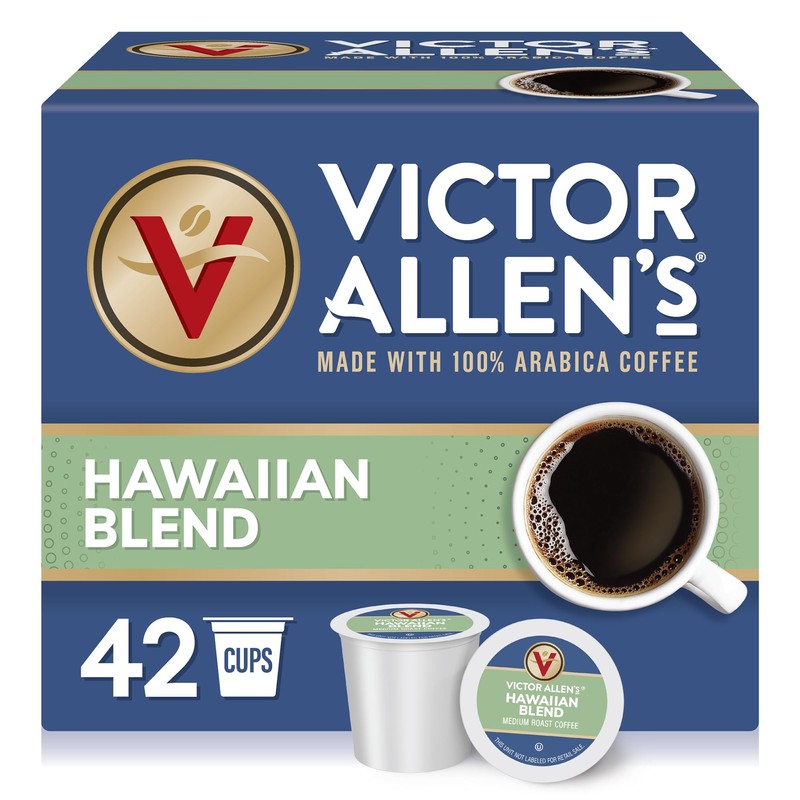 Victor Allen's Coffee Hawaiian Blend, Medium Roast, 42 Count, Single